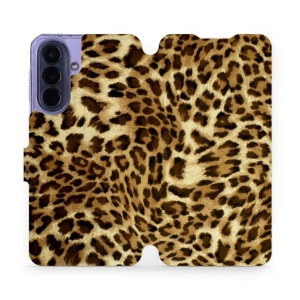 Flip pouzdro Mobiwear na mobil Samsung Galaxy A57 5G - VA33P, leopardí vzor