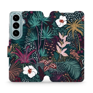 Flip pouzdro Mobiwear na mobil Samsung Galaxy S26 - VP13S, temná flóra