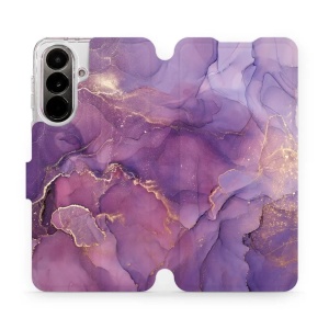 Flip pouzdro Mobiwear na mobil Samsung Galaxy A37 5G - VP20S, fialový mramor
