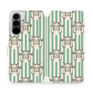 Flip pouzdro Mobiwear na mobil Samsung Galaxy A37 5G - VP90S, číča ryby