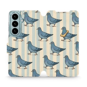 Flip pouzdro Mobiwear na mobil Samsung Galaxy S26 - VP91S, holubi