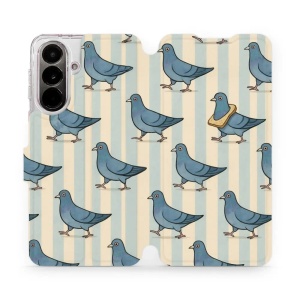 Flip pouzdro Mobiwear na mobil Samsung Galaxy A37 5G - VP91S, holubi