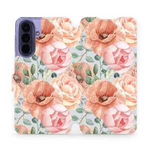Flip pouzdro Mobiwear na mobil Samsung Galaxy A57 5G - MP02S, pastelové květy