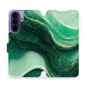 Flip pouzdro Mobiwear na mobil Samsung Galaxy A57 5G - VP38S, zelený mramor
