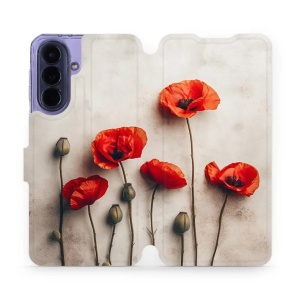 Flip pouzdro Mobiwear na mobil Samsung Galaxy A57 5G - VP42S, vlčí máky