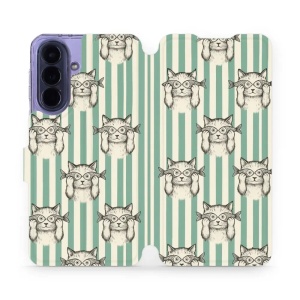 Flip pouzdro Mobiwear na mobil Samsung Galaxy A57 5G - VP90S, číča ryby