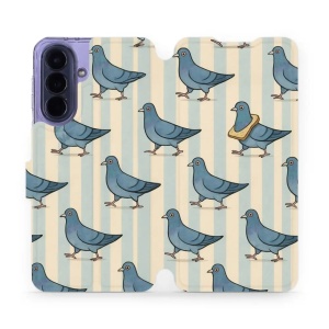 Flip pouzdro Mobiwear na mobil Samsung Galaxy A57 5G - VP91S, holubi