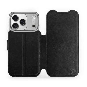 Flipové pouzdro Mobiwear - Apple iPhone 17 Pro - Černé a šedé