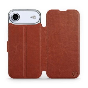 Flipové pouzdro Mobiwear - Apple iPhone Air - Hnědé a šedé