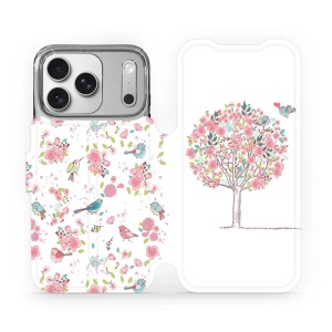 Flipové pouzdro Mobiwear - Apple iPhone 17 Pro - M120S Strom a ptáčci