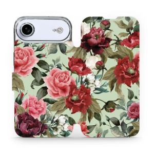 Flipové pouzdro Mobiwear - Apple iPhone Air - MD06P Růže a květy na světle zelené