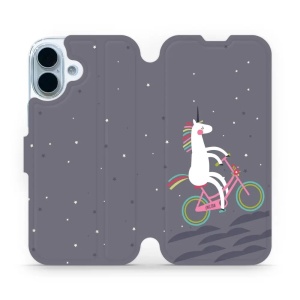 Flipové pouzdro Mobiwear - Apple iPhone 17 - V024P Jednorožec na kole
