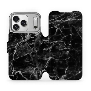 Flipové pouzdro Mobiwear - Apple iPhone 17 Pro - V056P Černý mramor