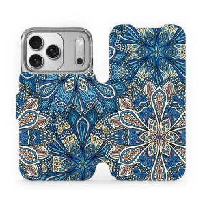 Flipové pouzdro Mobiwear - Apple iPhone 17 Pro - V108P Modré mandala květy