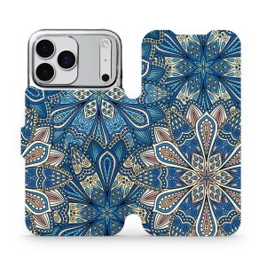 Flipové pouzdro Mobiwear - Apple iPhone 17 Pro Max - V108P Modré mandala květy