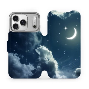 Flipové pouzdro Mobiwear - Apple iPhone 17 Pro - V145P Noční obloha s měsícem