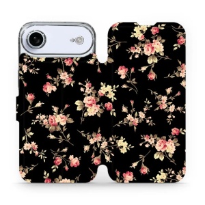 Flipové pouzdro Mobiwear - Apple iPhone Air - VD02S Květy na černé