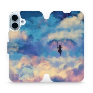 Flipové pouzdro Mobiwear - Apple iPhone 17 - MR09S Dívka na houpačce v oblacích