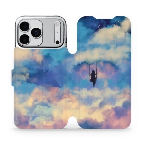 Flipové pouzdro Mobiwear - Apple iPhone 17 Pro Max - MR09S Dívka na houpačce v oblacích