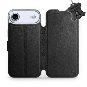 Kožené flip pouzdro Mobiwear - Apple iPhone Air - Černé