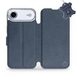 Kožené flip pouzdro Mobiwear - Apple iPhone Air - Modré
