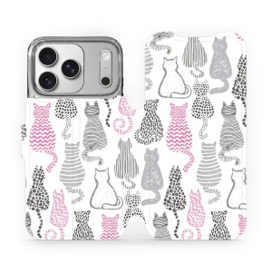 Flipové pouzdro Mobiwear - Apple iPhone 17 Pro - MX01S Kočičí zádíčka