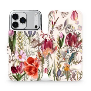 Flipové pouzdro Mobiwear - Apple iPhone 17 Pro Max - MP01S Rozkvetlá louka