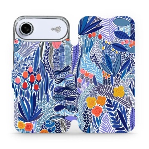 Flipové pouzdro Mobiwear - Apple iPhone Air - MP03P Modrá květena
