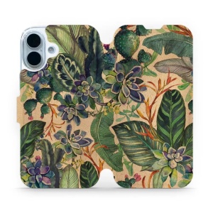 Flipové pouzdro Mobiwear - Apple iPhone 17 - VP05S Sukulenty