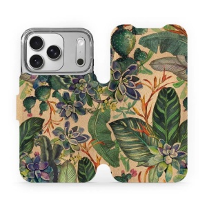Flipové pouzdro Mobiwear - Apple iPhone 17 Pro - VP05S Sukulenty