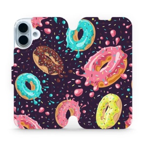 Flipové pouzdro Mobiwear - Apple iPhone 17 - VP19S Donutky