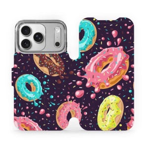 Flipové pouzdro Mobiwear - Apple iPhone 17 Pro - VP19S Donutky