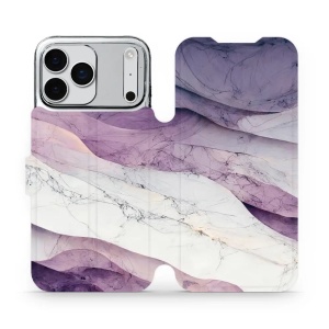 Flipové pouzdro Mobiwear - Apple iPhone 17 Pro Max - VP31S Bílý a fialový mramor