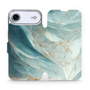 Flipové pouzdro Mobiwear - Apple iPhone Air - VP34S Zelenkavý a zlatavý mramor