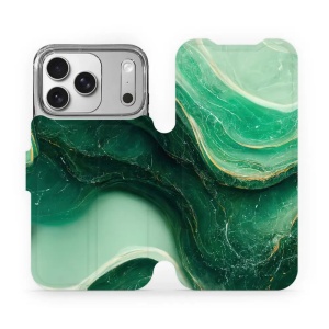 Flipové pouzdro Mobiwear - Apple iPhone 17 Pro - VP38S Zelený mramor