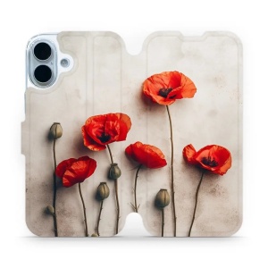 Flipové pouzdro Mobiwear - Apple iPhone 17 - VP42S Vlčí máky