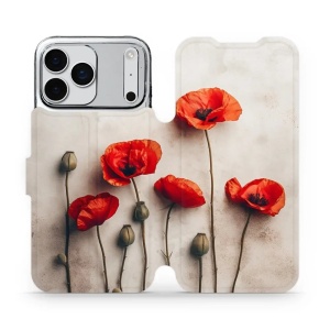 Flipové pouzdro Mobiwear - Apple iPhone 17 Pro Max - VP42S Vlčí máky