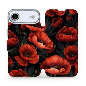 Flipové pouzdro Mobiwear - Apple iPhone Air - VP45S Temné červené květy