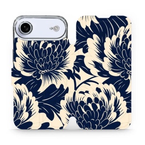 Flipové pouzdro Mobiwear - Apple iPhone Air - VA40S Modré a béžové květy