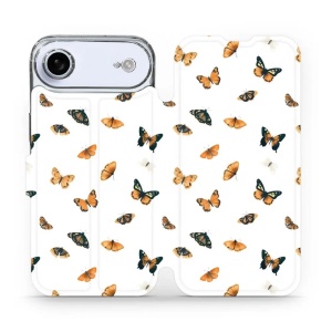 Flipové pouzdro Mobiwear - Apple iPhone Air - VP77S Oranžoví motýlci
