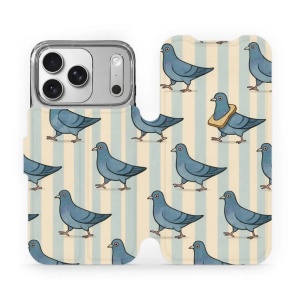 Flipové pouzdro Mobiwear - Apple iPhone 17 Pro - VP91S Holubi