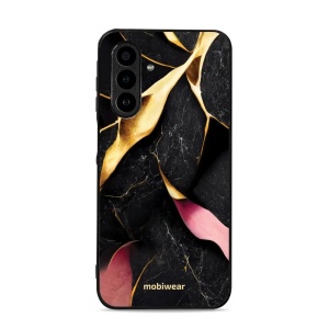 Lesklý kryt Mobiwear Glossy - Samsung Galaxy A17 / A17 5G - G021G Černý a zlatavý mramor