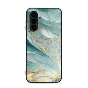 Lesklý kryt Mobiwear Glossy - Samsung Galaxy A17 / A17 5G - G022G Zelenkavý a zlatavý mramor