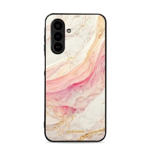Lesklý kryt Mobiwear Glossy - Samsung Galaxy A17 / A17 5G - G027G - Růžový a zlatavý mramor