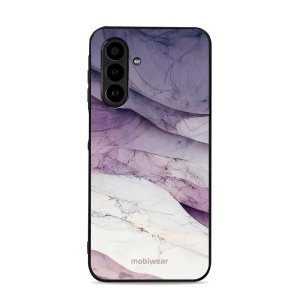 Lesklý kryt Mobiwear Glossy - Samsung Galaxy A17 / A17 5G - G028G - Bílý a fialový mramor