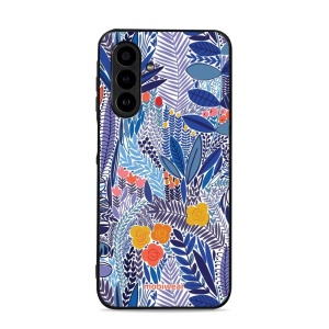 Lesklý kryt Mobiwear Glossy - Samsung Galaxy A17 / A17 5G - G037G - Modrá květena