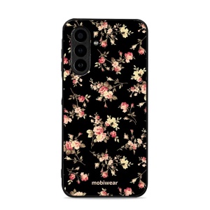 Lesklý kryt Mobiwear Glossy - Samsung Galaxy A17 / A17 5G - G039G - Květy na černé