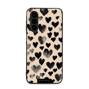 Lesklý kryt Mobiwear Glossy - Samsung Galaxy A17 / A17 5G - GA51G Černá srdíčka