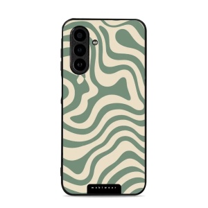 Lesklý kryt Mobiwear Glossy - Samsung Galaxy A17 / A17 5G - GA57G Zelené a béžové zkrouceniny