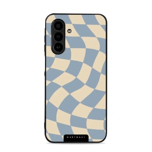 Lesklý kryt Mobiwear Glossy - Samsung Galaxy A17 / A17 5G - GA59G Modrá a béžová šachovnice